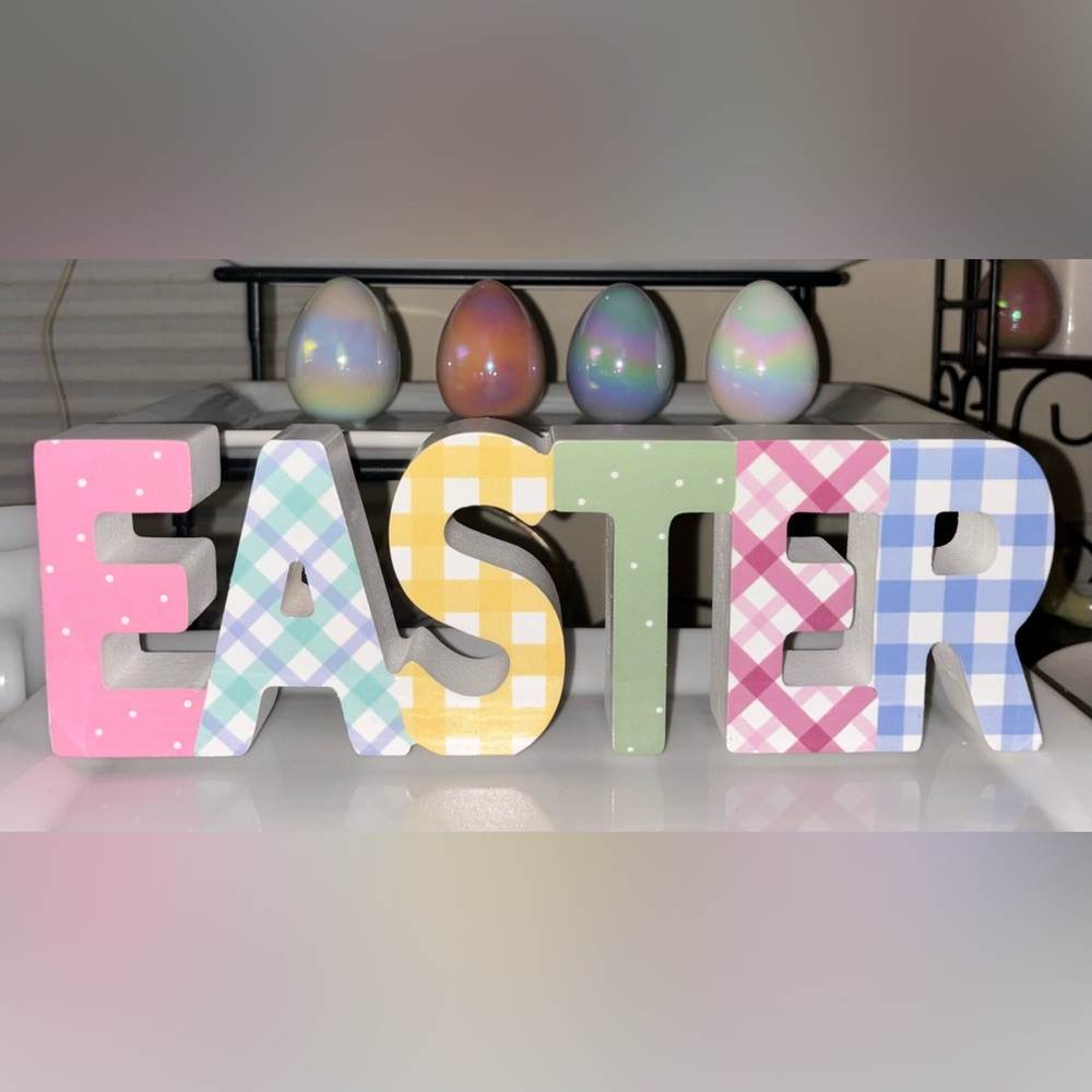 Target EASTER Sign & Iridescent Pastel Egg Set